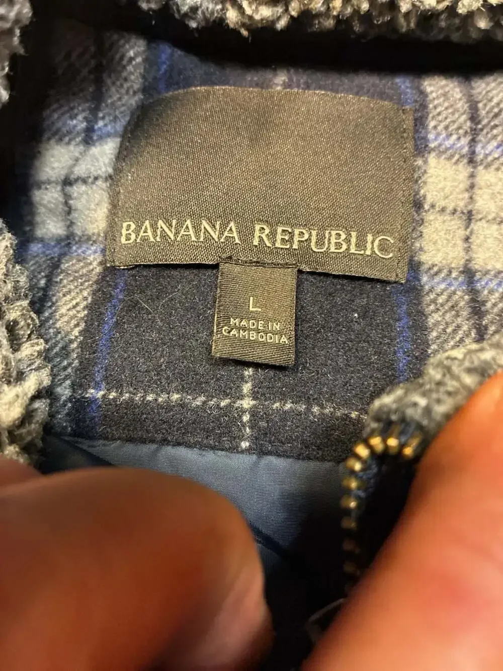 Banana Republic Men's Plaid Flannel and Quilted Puffer Vest
